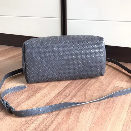 Bottega Veneta Mini Roma Bag in Steel Calf Leather