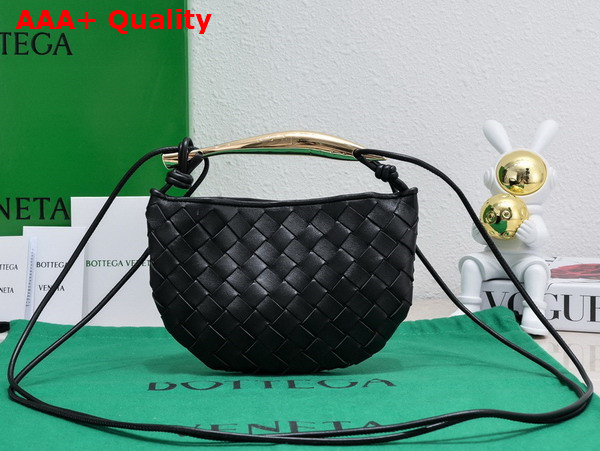 Bottega Veneta Mini Sardine Black Intrecciato Leather Replica