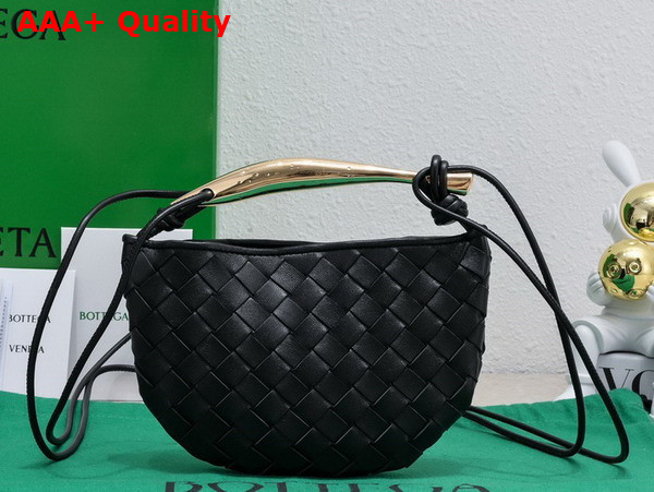 Bottega Veneta Mini Sardine Black Intrecciato Leather Replica