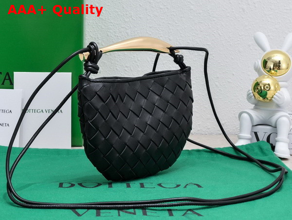 Bottega Veneta Mini Sardine Black Intrecciato Leather Replica