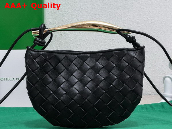 Bottega Veneta Mini Sardine Black Intrecciato Leather Replica