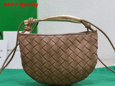 Bottega Veneta Mini Sardine Caramel Intrecciato Leather Replica