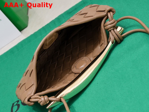 Bottega Veneta Mini Sardine Caramel Intrecciato Leather Replica