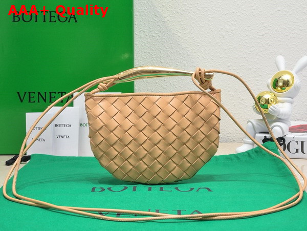 Bottega Veneta Mini Sardine Cross Body Bag in Lotus Intrecciato Leather Replica