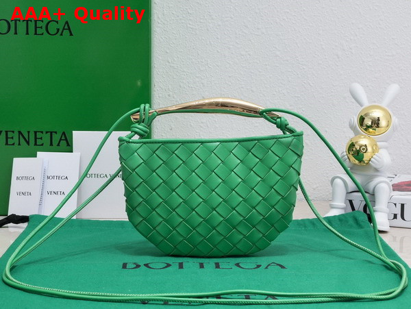 Bottega Veneta Mini Sardine Parakeet Intrecciato Leather Replica