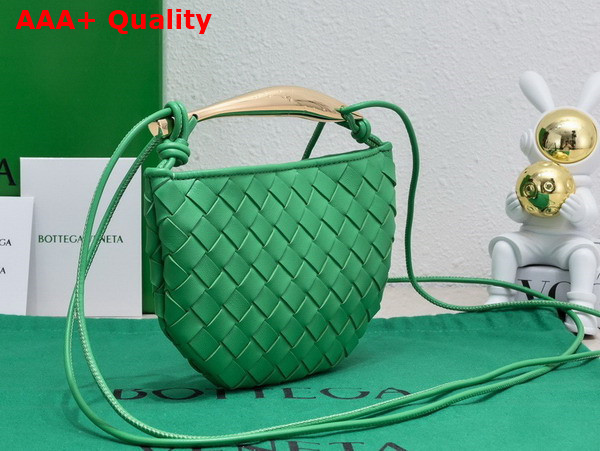 Bottega Veneta Mini Sardine Parakeet Intrecciato Leather Replica