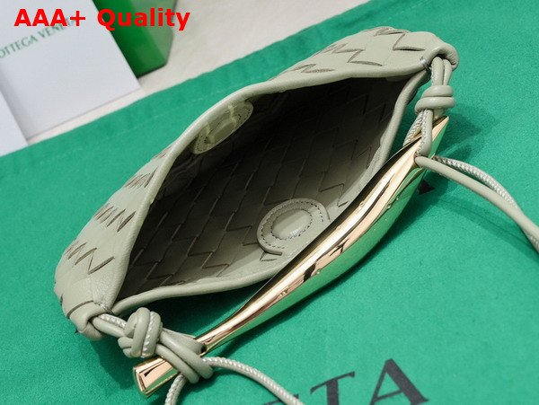 Bottega Veneta Mini Sardine Travertine Intrecciato Leather Replica