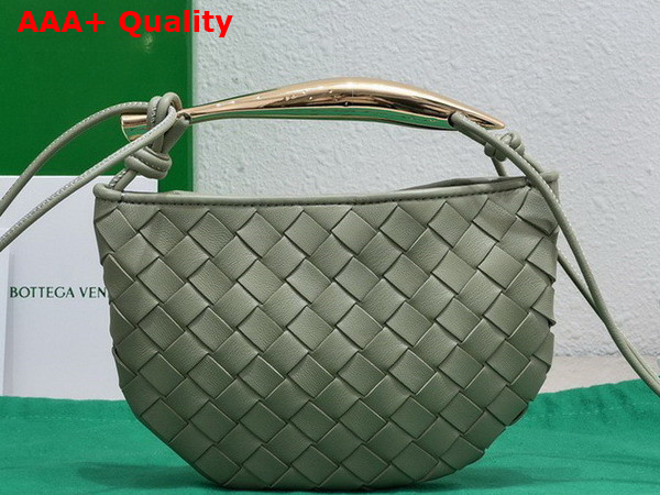 Bottega Veneta Mini Sardine Travertine Intrecciato Leather Replica