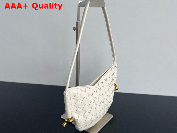 Bottega Veneta Mini Solstice Bag in Sea Salt Intrecciato Leather Replica