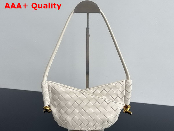 Bottega Veneta Mini Solstice Bag in Sea Salt Intrecciato Leather Replica