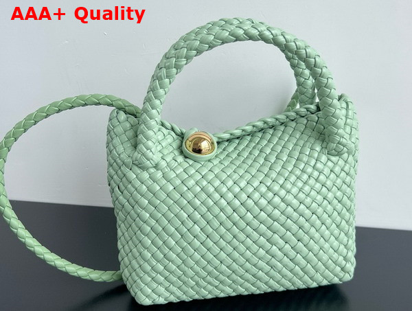 Bottega Veneta Mini Tosca Cross Body Bag in Fresh Mint Woven Leather Replica