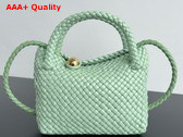 Bottega Veneta Mini Tosca Cross Body Bag in Fresh Mint Woven Leather Replica