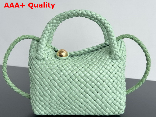 Bottega Veneta Mini Tosca Cross Body Bag in Fresh Mint Woven Leather Replica