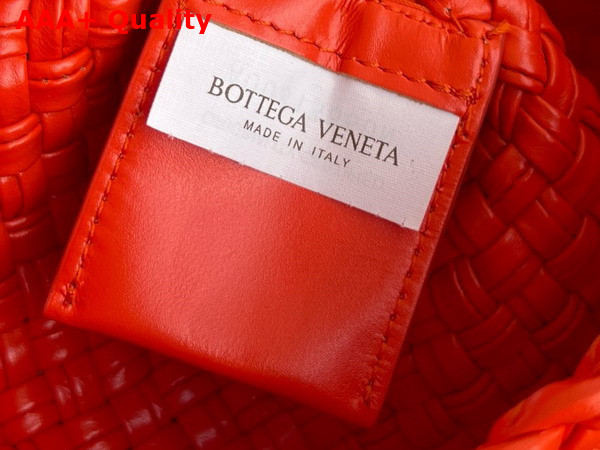 Bottega Veneta Mini Tosca Cross Body Bag in Orange Intreccio Leather Replica