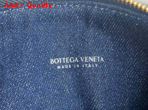 Bottega Veneta Mini Wallace Abyss Indigo Intrecciato Denim and Leather Shoulder Bag Replica