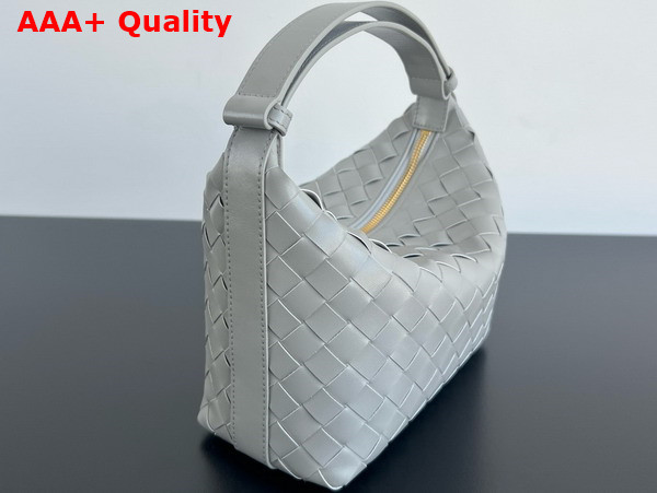 Bottega Veneta Mini Wallace Bag in Agate Grey Intrecciato Calfskin Leather Replica