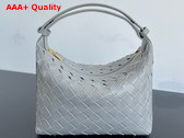 Bottega Veneta Mini Wallace Bag in Agate Grey Intrecciato Calfskin Leather Replica