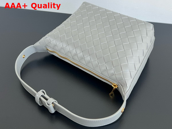 Bottega Veneta Mini Wallace Bag in Agate Grey Intrecciato Calfskin Leather Replica