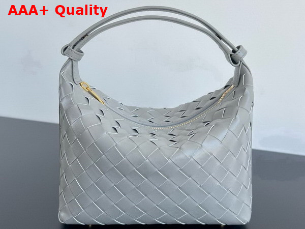 Bottega Veneta Mini Wallace Bag in Agate Grey Intrecciato Calfskin Leather Replica