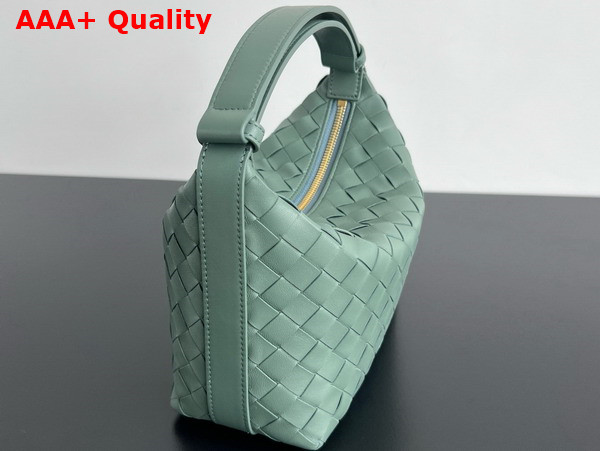 Bottega Veneta Mini Wallace Bag in Aloe Intrecciato Leather Replica