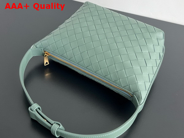 Bottega Veneta Mini Wallace Bag in Aloe Intrecciato Leather Replica