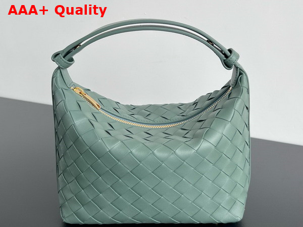 Bottega Veneta Mini Wallace Bag in Aloe Intrecciato Leather Replica