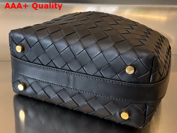 Bottega Veneta Mini Wallace Bag in Black Intrecciato Leather Replica