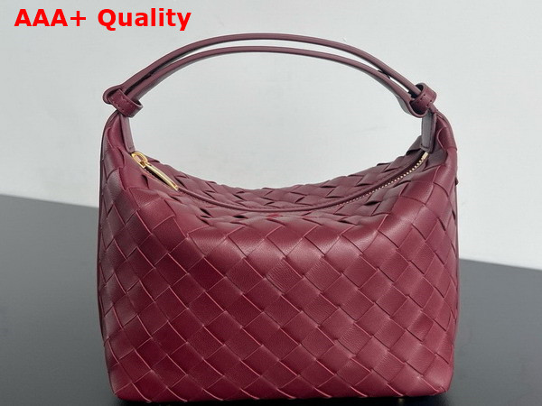 Bottega Veneta Mini Wallace Bag in Cherry Intrecciato Calfskin Leather Replica