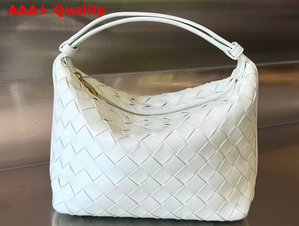 Bottega Veneta Mini Wallace Bag in Glacier Intrecciato Leather Replica