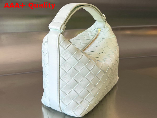 Bottega Veneta Mini Wallace Bag in Glacier Intrecciato Leather Replica