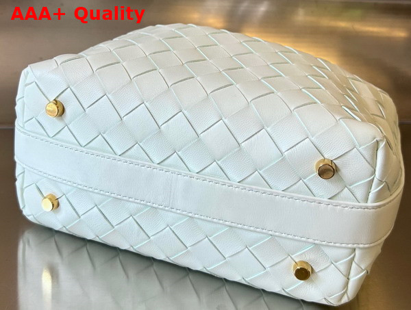 Bottega Veneta Mini Wallace Bag in Glacier Intrecciato Leather Replica