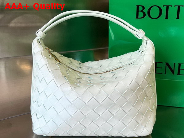 Bottega Veneta Mini Wallace Bag in Glacier Intrecciato Leather Replica