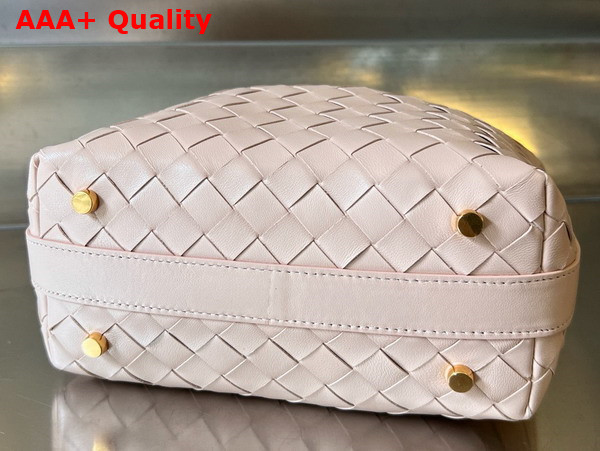 Bottega Veneta Mini Wallace Bag in Lotus Intrecciato Calfskin Leather Replica