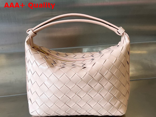 Bottega Veneta Mini Wallace Bag in Lotus Intrecciato Calfskin Leather Replica