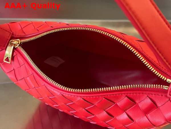 Bottega Veneta Mini Wallace Bag in Red Intrecciato Leather Replica