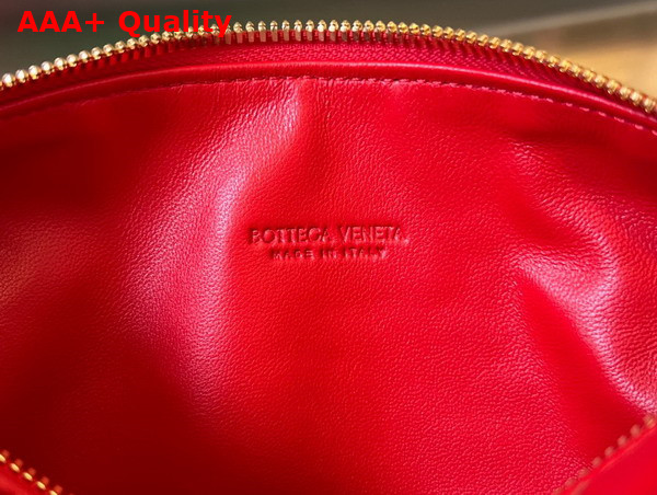 Bottega Veneta Mini Wallace Bag in Red Intrecciato Leather Replica