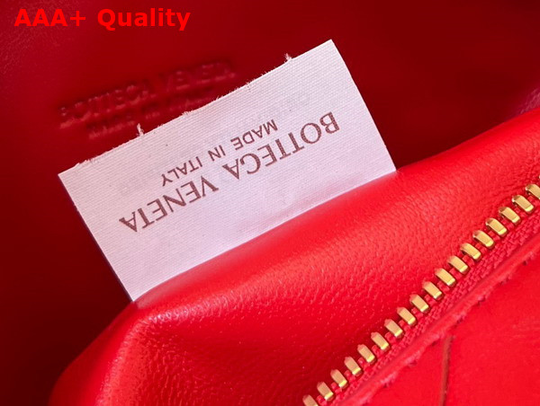 Bottega Veneta Mini Wallace Bag in Red Intrecciato Leather Replica