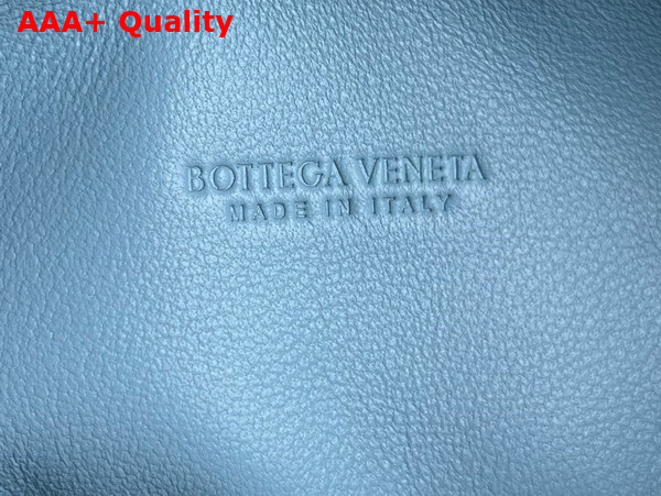 Bottega Veneta Mini Wallace Bag in Sky Blue Intrecciato Calfskin Leather Replica