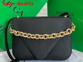 Bottega Veneta Mount Black Medium Grained Leather Envelope Bag Replica