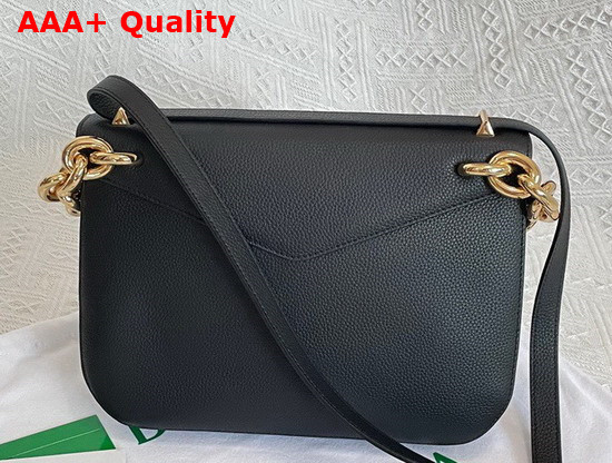 Bottega Veneta Mount Black Medium Grained Leather Envelope Bag Replica