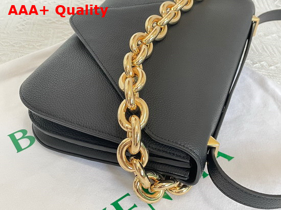 Bottega Veneta Mount Black Medium Grained Leather Envelope Bag Replica