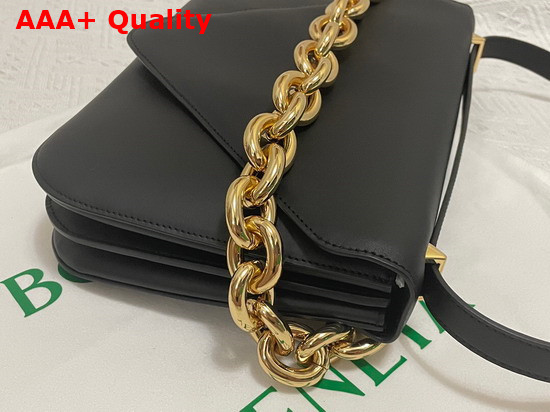 Bottega Veneta Mount Black Medium Leather Envelope Bag Replica