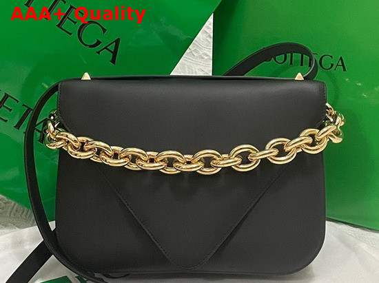 Bottega Veneta Mount Black Medium Leather Envelope Bag Replica