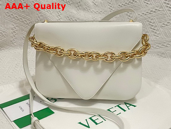 Bottega Veneta Mount White Medium Leather Envelope Bag Replica