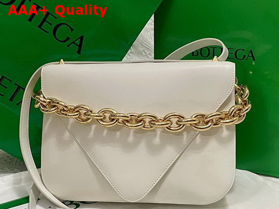 Bottega Veneta Mount White Medium Leather Envelope Bag Replica