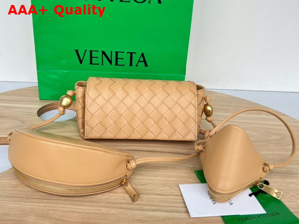 Bottega Veneta Multi Pouch On Strap Almond Replica