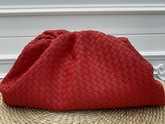 Bottega Veneta Oversize Pouch in Intrecciato Nappa Red