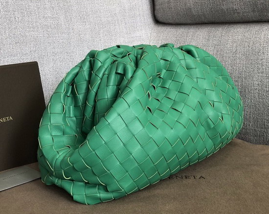 Bottega Veneta Oversize Pouch in Maxi Intreccio Green