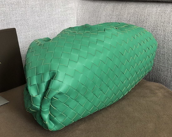 Bottega Veneta Oversize Pouch in Maxi Intreccio Green