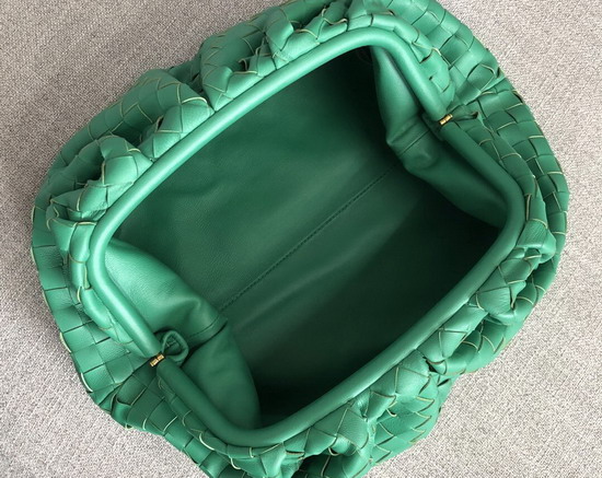 Bottega Veneta Oversize Pouch in Maxi Intreccio Green